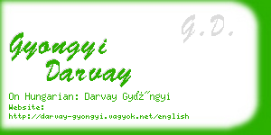 gyongyi darvay business card